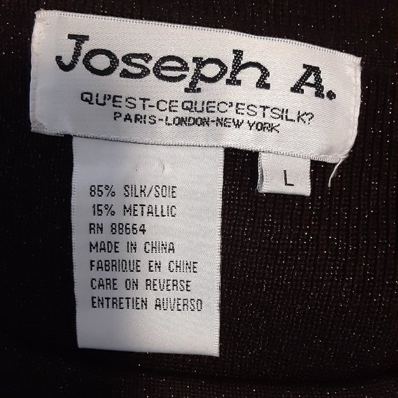 Vintage Joseph A brown Metallic shimmer beaded sleeveless silk top - Picture 12 of 12